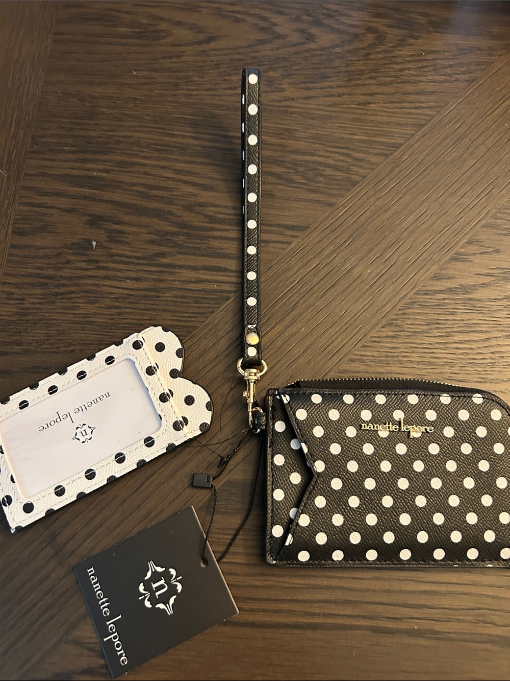 Nanette Lepore Polka Dot Wristlet and Cardholder - NWT - Picture 5 of 8